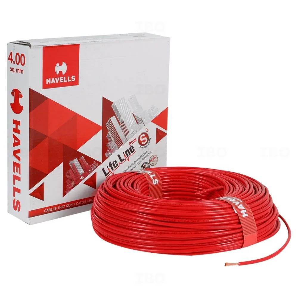 HAVELLS LIFE LINE 4mm² SINGLE CORE CABLE 100m