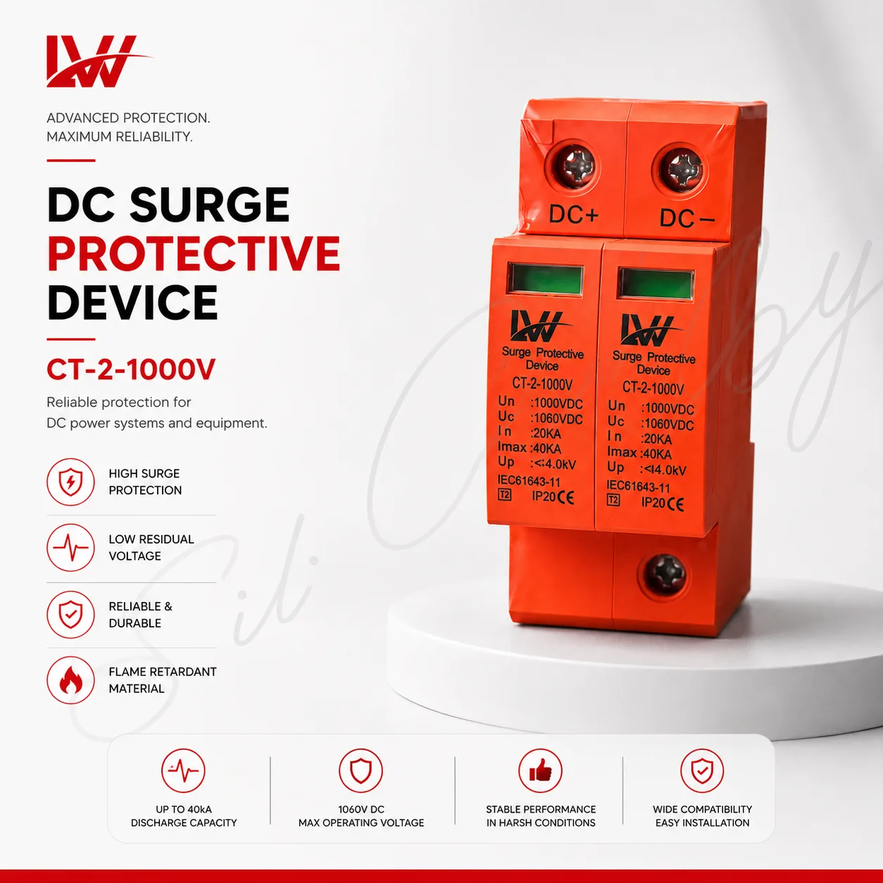 LW 1P 2P DC SURGE PROTECTIVE DEVICE (SPD) image 2