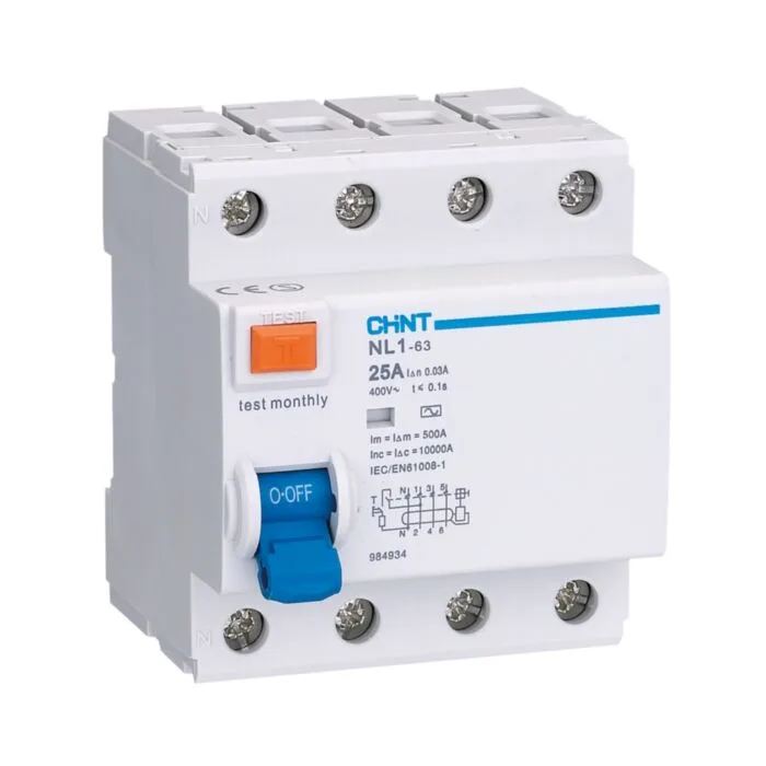 NL1-63 4P RCCB (RESIDUAL CURRENT/EARTH LEAKAGE BREAKER)