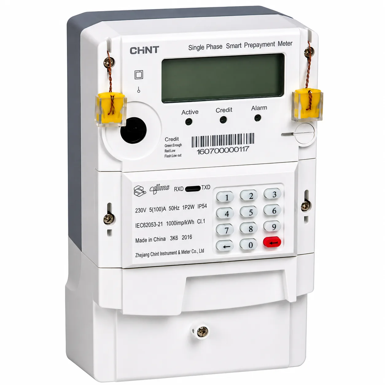 CHINT SINGLE PHASE SMART PREPAYMENT METER 230V 5(60A)