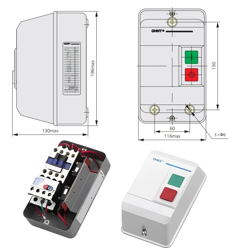 CHINT ELECTROMAGNETIC/MANUAL STARTER NQ3-5.5P image 2