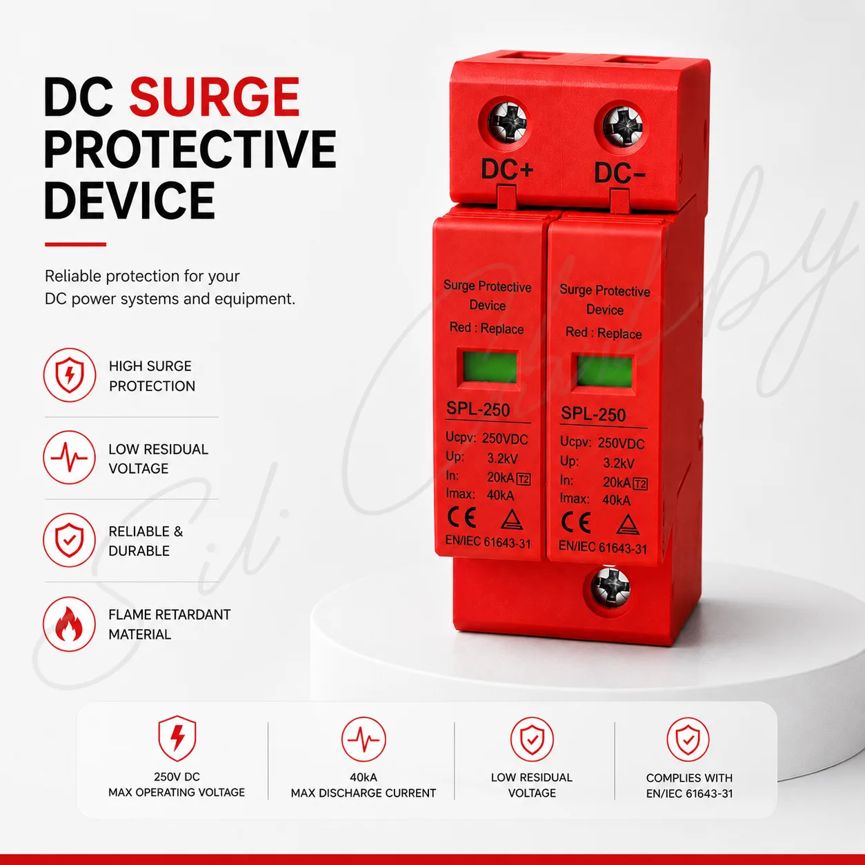 250V/500V DC SURGE PROTECTIVE DEVICE SPD