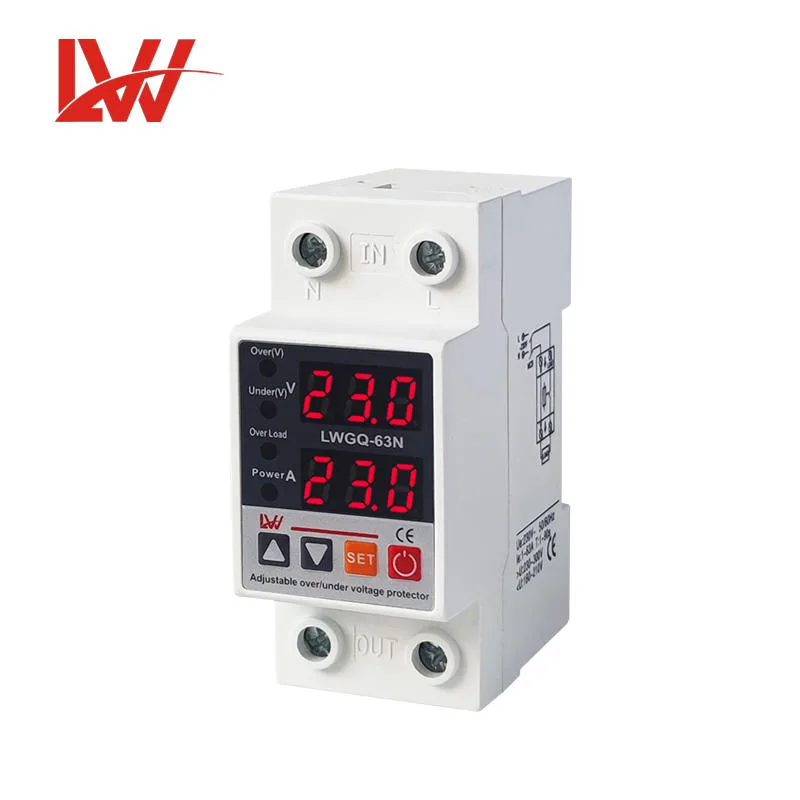 DIN RAIL ADJUSTABLE VOLTAGE PROTECTOR Over Under Voltage Protector with Dual Display image 2