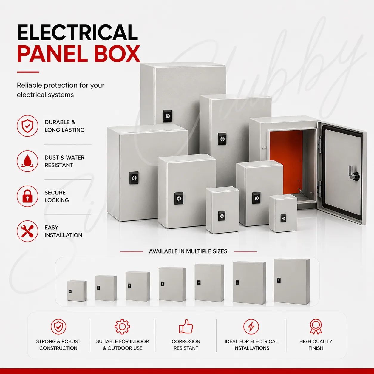SURFACE MOUNTED ELECTRICAL / METAL PANEL DISTRIBUTION BOX