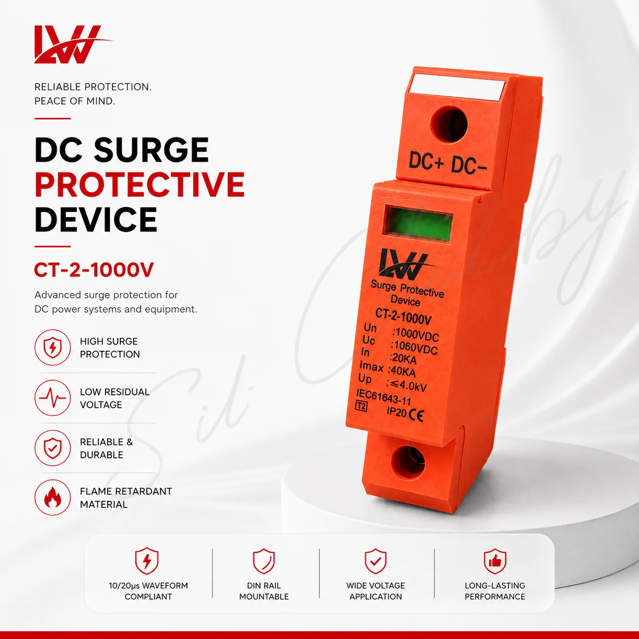 LW 1P 2P DC SURGE PROTECTIVE DEVICE (SPD)