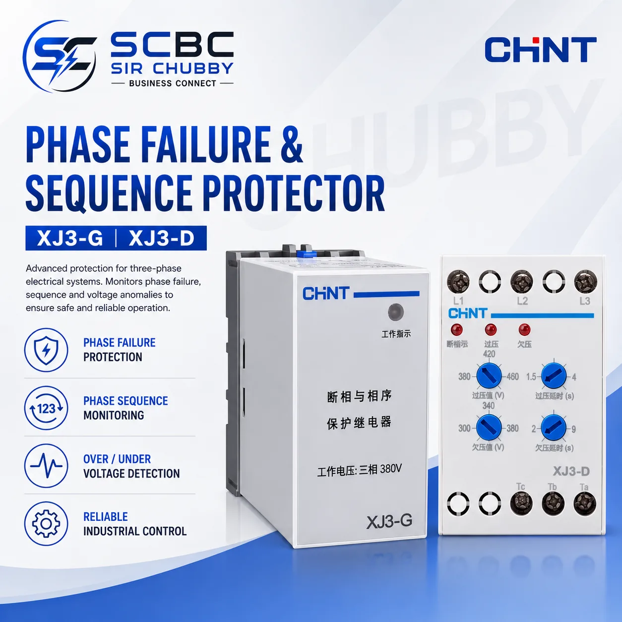 CHINT PHASE FAILURE AND SEQUENCE PROTECTIVE RELAY