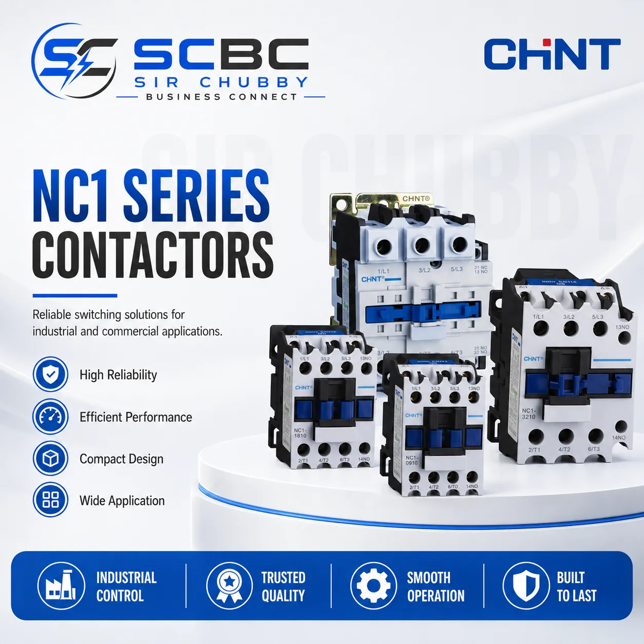 CHINT NC1 SERIES 3 POLE (3 NO) AC CONTACTOR