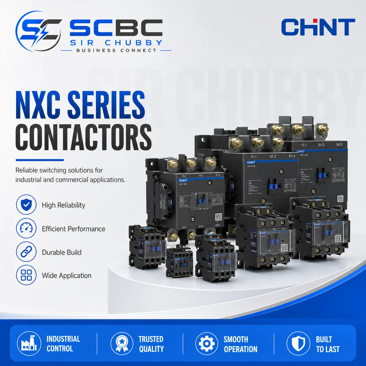 CHINT NXC 4 POLE AC CONTACTORS 220V 50/60Hz