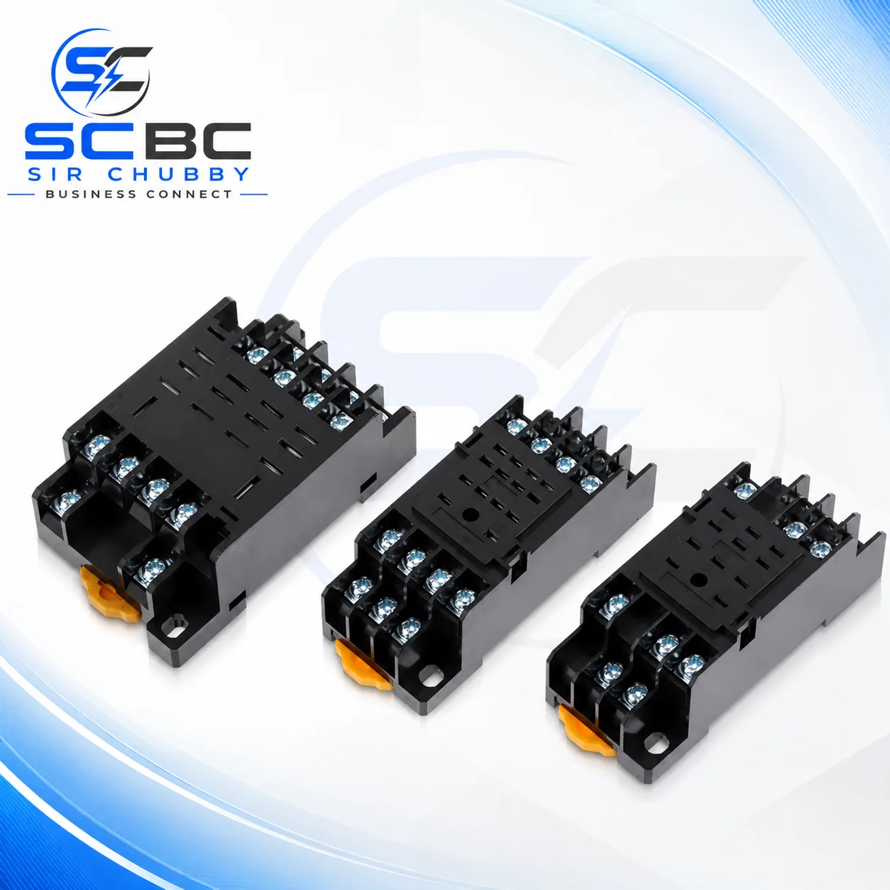 FLAT PIN RELAY BASE / RELAY SOCKET DIN-RAIL SOCKET
