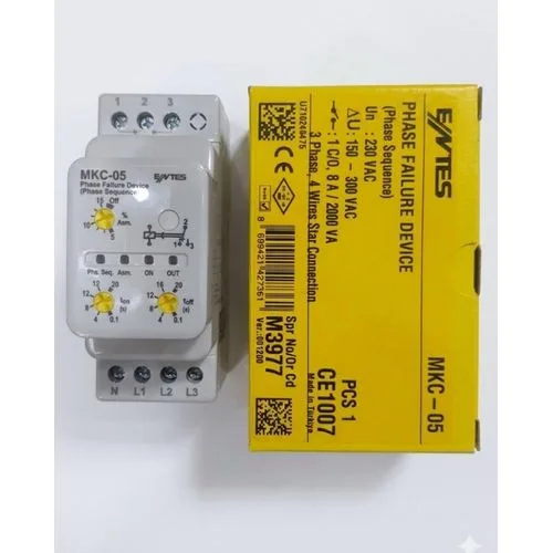 ENTES PHASE/VOLTAGE MONITORING RELAY Phase Failure, 3 Phase, 1 CO, DIN Rail